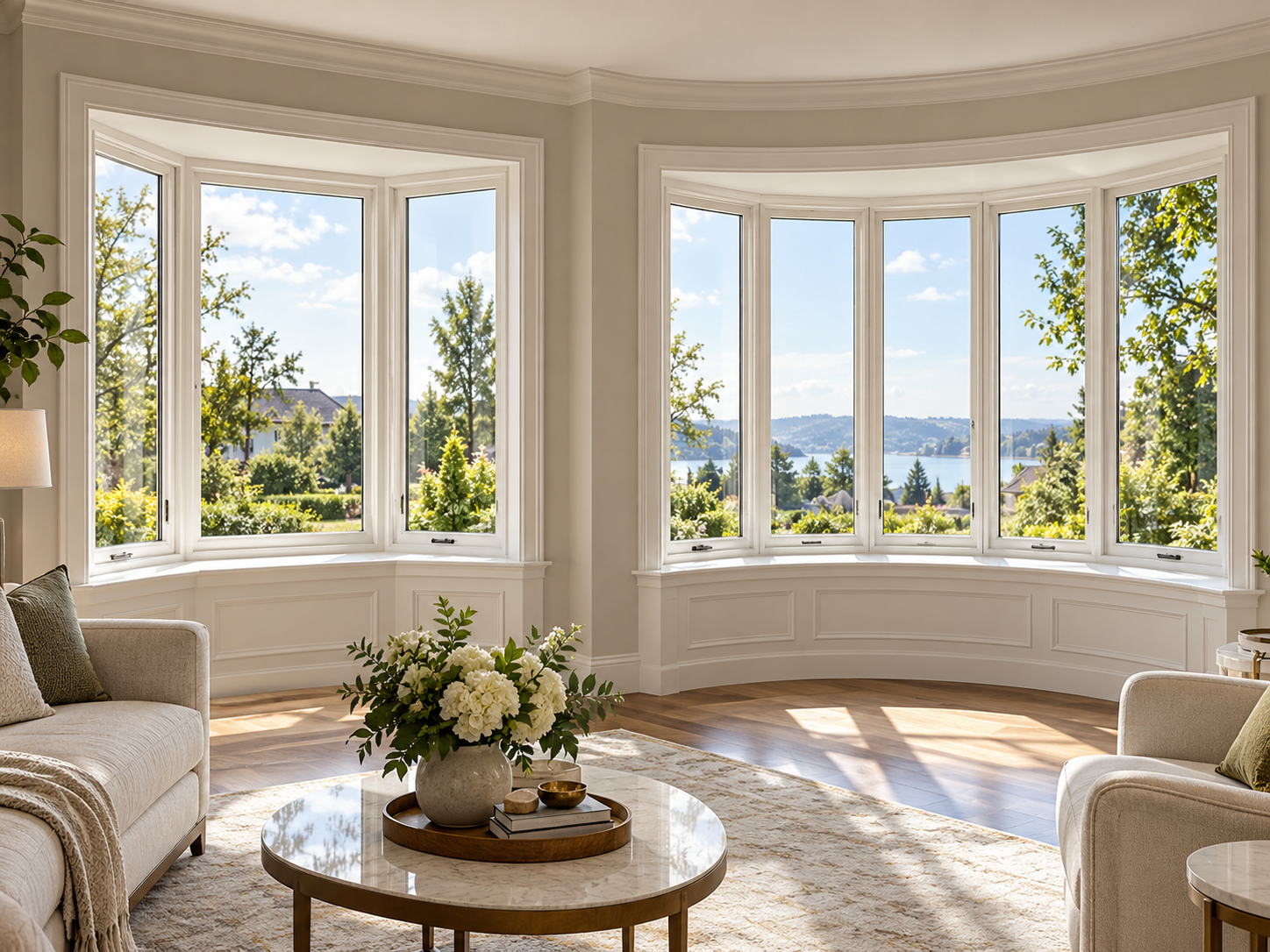 Bay window replacement on a home