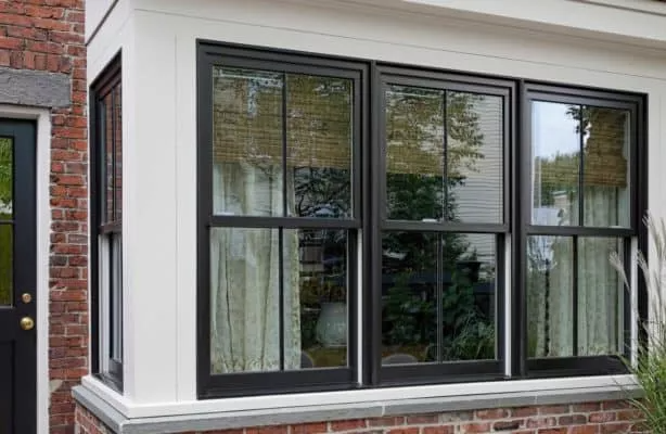Clean black replacement windows